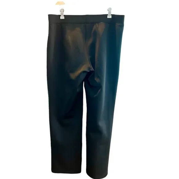 Pam & Gela Cropped Track Pants with Rhinestone Side Stripes Size L - Picture 3 of 11